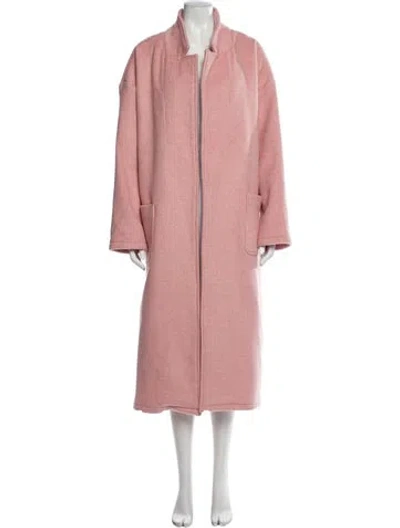 Pre-owned Buru Wool Coat W/ Tags In Pink