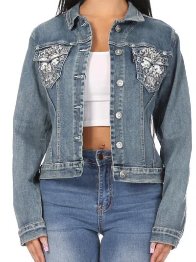 Bus Stop Super Cool Denim Jacket In Blue