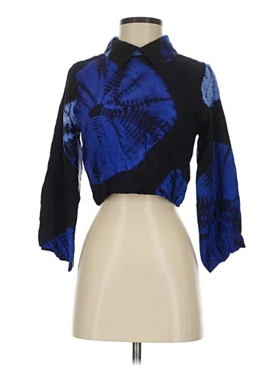Pre-owned Busayo 3/4 Sleeve Blouse In Blue