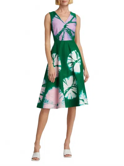 Busayo Belu Dress In Green Multi