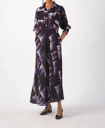 Busayo Bimpe Maxi Dress In Black Blue