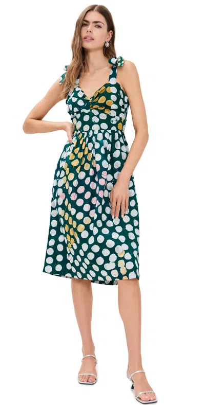 Busayo Debo Dress Green-multi