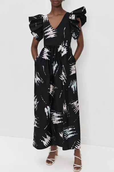 Busayo Feola Maxi Dress In Black Multi