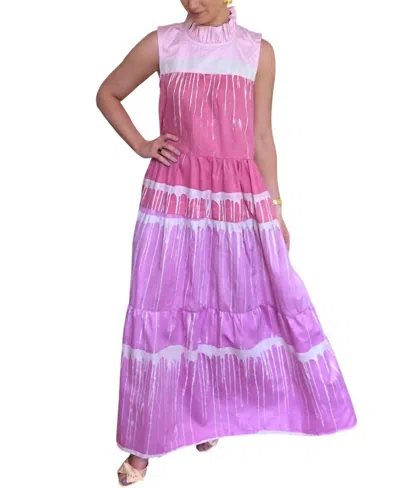 Busayo Itiola Mock Maxi Dress In Pink In Purple