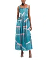 Busayo Iyanu Cutout Back Midi Dress In Turquoise Aqua