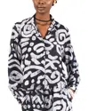 Busayo Kolade Printed Button Front Shirt In Black