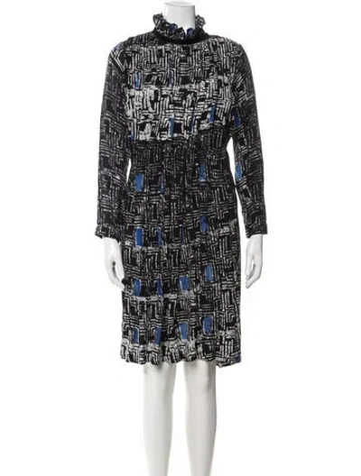 Pre-owned Busayo Printed Knee-length Dress In Black