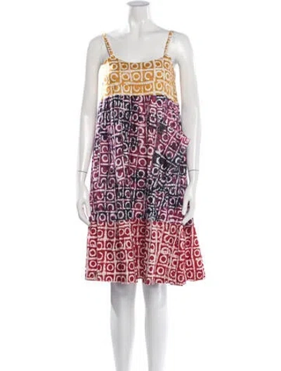 Pre-owned Busayo Printed Mini Dress In Multicolor