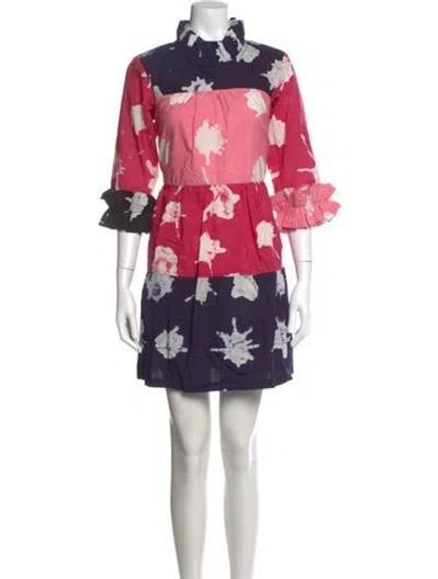 Pre-owned Busayo Tie-dye Print Mini Dress In Pink