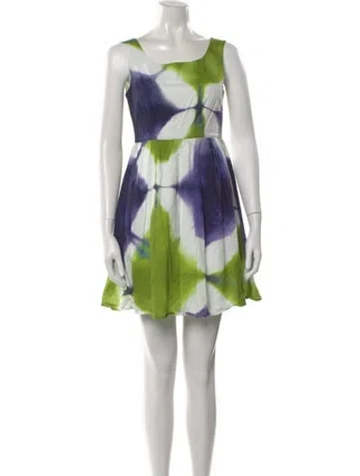 Pre-owned Busayo Tie-dye Print Mini Dress In Purple