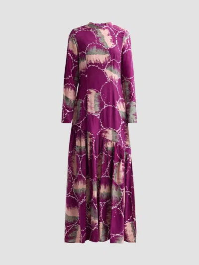 Busayo Women's Akin Printed Maxi Dress In Purple