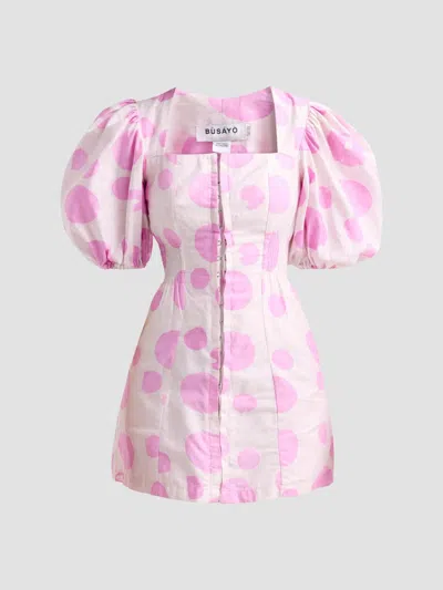 Busayo Women's Ayinke Polka Dot Mini Dress In Pink