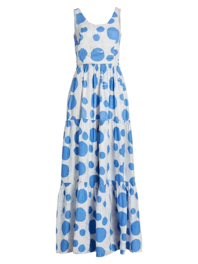 Busayo Women's  Idowu Printed Maxi Dress In Blue