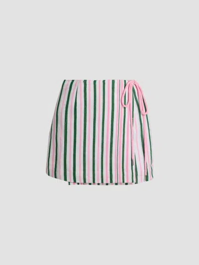Busayo Women's Lola Striped Miniskirt In Pink