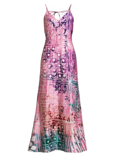 Busayo Women's Yemisi Hand-painted Maxi Dress In Pink