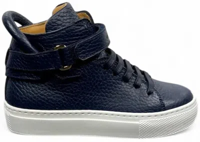 Pre-owned Buscemi 100mm High Alce Sneakers In Oceano In Blue