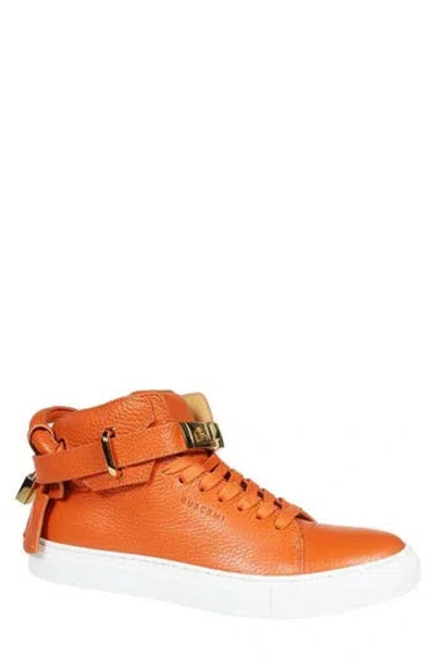 Buscemi 100mm High Top Sneaker In Orange