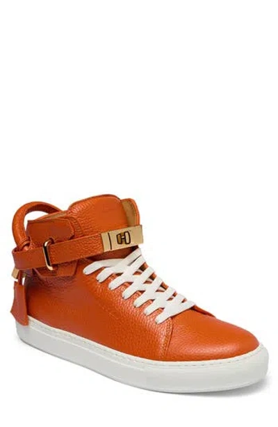Buscemi 100mm High Top Sneaker In Orange