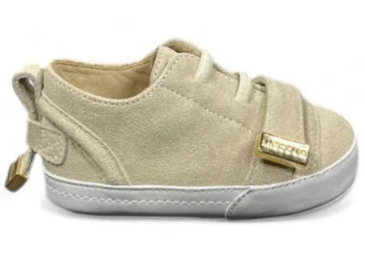 Pre-owned Buscemi 50mm Low Strap Cisto Leather (baby) Sneakers In Beige In Sand