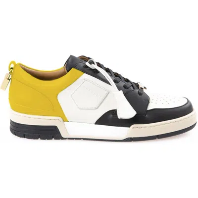 Buscemi Air Jon Low Top Sneaker In White/black/yellow