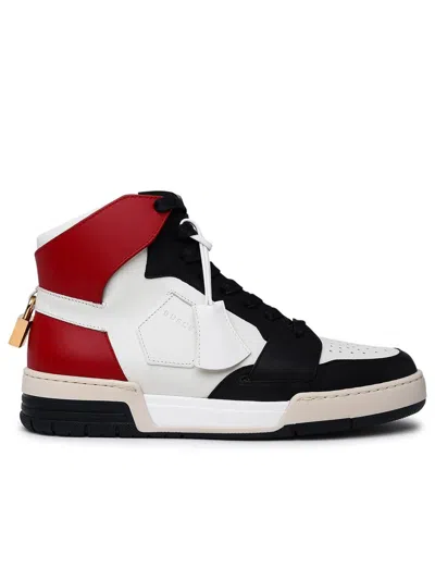 BUSCEMI BUSCEMI BLACK AND RED LEATHER AIRNEAKERS