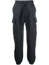Buscemi Cargo Cotton Track Pants In Grey