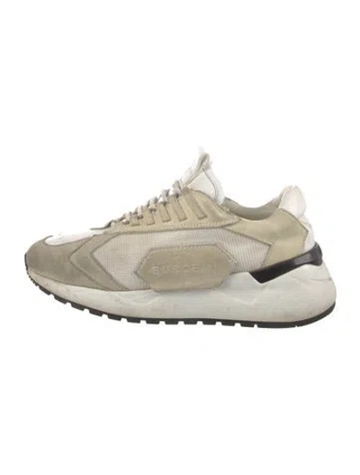 Pre-owned Buscemi Colorblock Pattern Athletic Sneakers In White