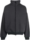 Buscemi Cotton Fleece Bomber Jacket In Grey