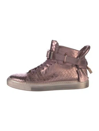 Pre-owned Buscemi Embossed Leather Sneakers