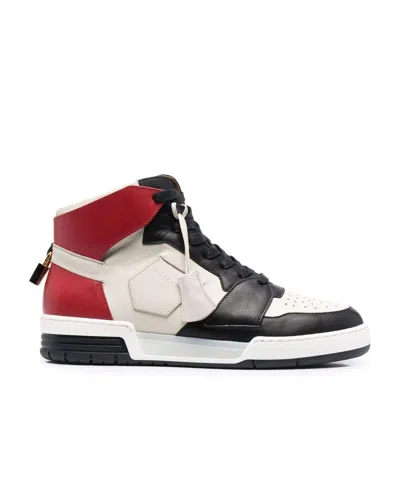 Buscemi Lace-up High-top Sneakers In White