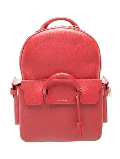 Pre-owned Buscemi Leather Backpack In Red