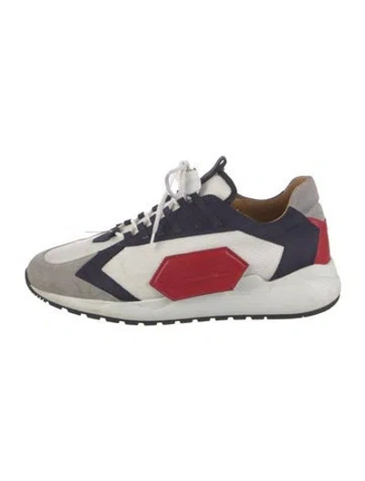 Pre-owned Buscemi Leather Colorblock Pattern Athletic Sneakers In Multi