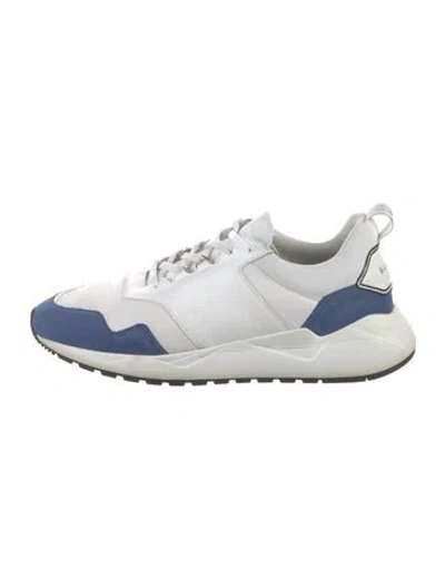 Pre-owned Buscemi Leather Colorblock Pattern Athletic Sneakers In White