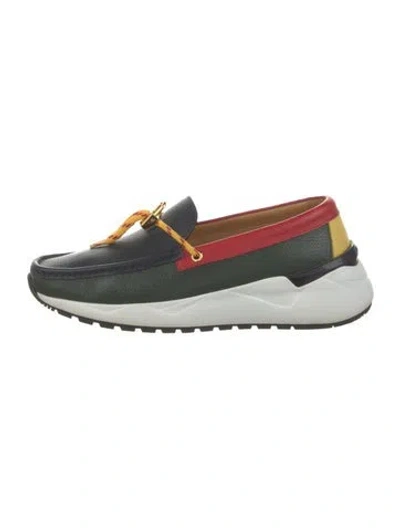 Pre-owned Buscemi Leather Colorblock Pattern Sneakers In Multi