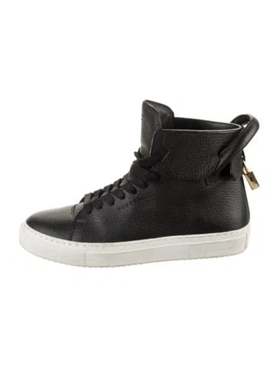 Pre-owned Buscemi Leather Lace-up Boots In Black