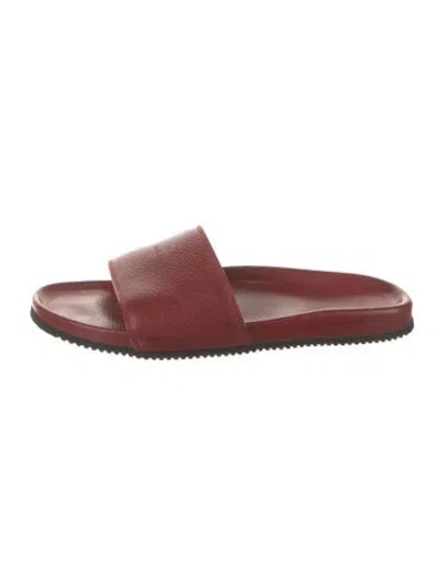 Pre-owned Buscemi Leather Slides In Red