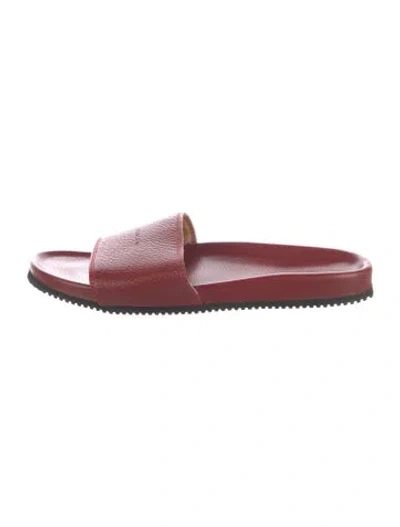 Pre-owned Buscemi Leather Slides In Red