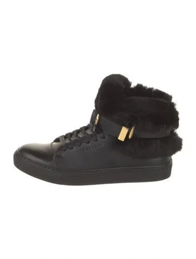 Pre-owned Buscemi Leather Sneakers In Black