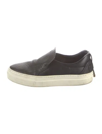 Pre-owned Buscemi Leather Sneakers In Black