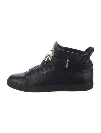 Pre-owned Buscemi Leather Sneakers In Black