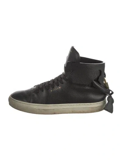 Pre-owned Buscemi Leather Sneakers In Black