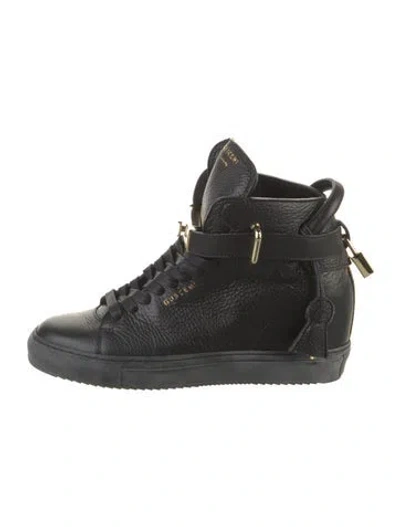 Pre-owned Buscemi Leather Sneakers In Black