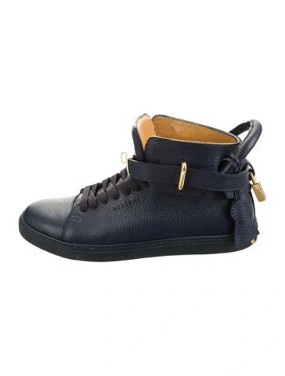 Pre-owned Buscemi Leather Sneakers In Blue