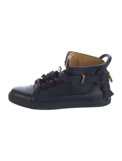 Pre-owned Buscemi Leather Sneakers In Blue
