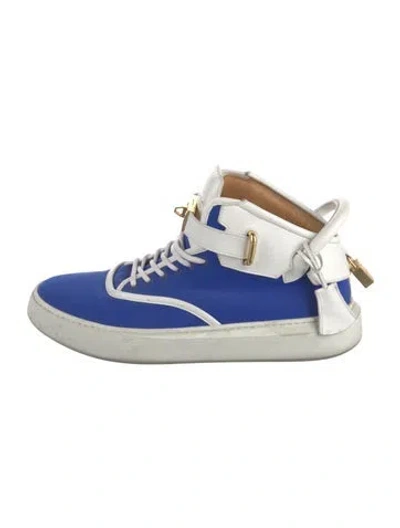 Pre-owned Buscemi Leather Sneakers In Blue