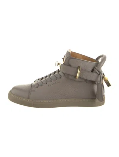 Pre-owned Buscemi Leather Sneakers In Gray
