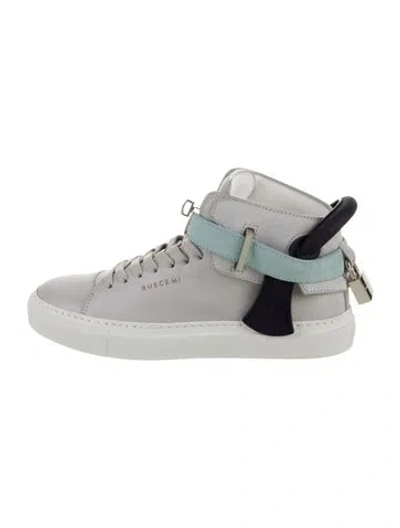 Pre-owned Buscemi Leather Sneakers In Gray