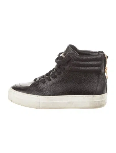 Pre-owned Buscemi Leather Sneakers In Grey