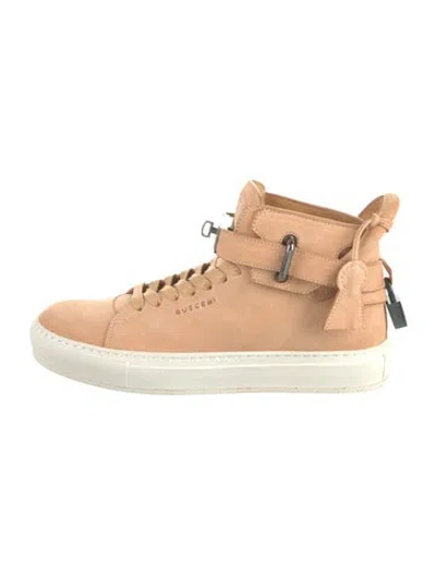 Pre-owned Buscemi Leather Sneakers In Neutral