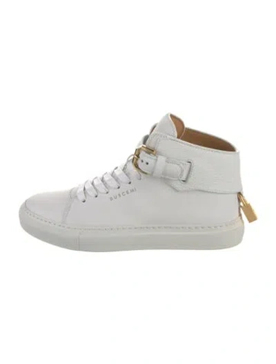 Pre-owned Buscemi Leather Sneakers In Neutral